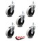Service Caster 4 Inch Thermoplastic Rubber Wheel 1/2 Inch Threaded Stem Caster SCC, 5PK SCC-TS05S410-TPRS-121315-5 - alternate 4